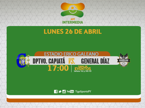 Deportivo Capiatá y General Díaz buscan salir del fondo