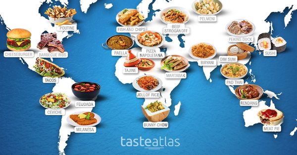 Taste Atlas: el mapa que te muestra las comidas típicas de todo el mundo