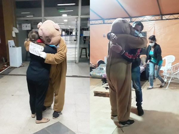 Reparten "abrazo de oso" en Hospital de Clínicas