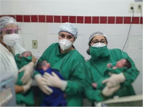 Nacen trillizos: esperaban dos, pero llegaron tres bendis