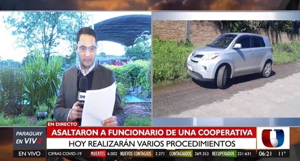 Hallan auto usado en asalto a funcionario de cooperativa