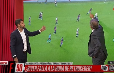 Domínguez y Ruggeri "se sacan chispas" por gol convertido a River