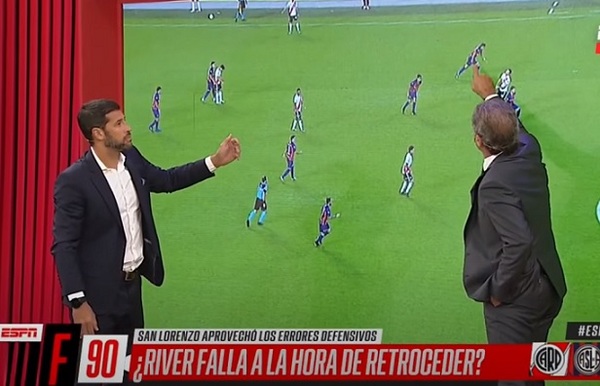 Domínguez y Ruggeri "se sacan chispas" por gol convertido a River