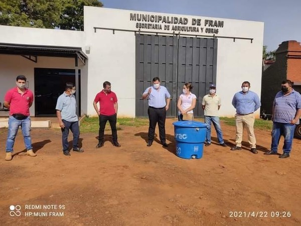 CLORADOR DE AGUA LLEGA A POTRERO YVATE DE FRAM.