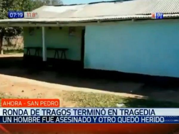 Un hombre es asesinado y otro queda herido tras ronda de tragos