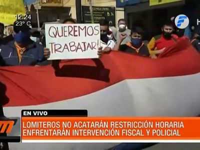 San Lorenzo: Lomiteros protestan contra las restricciones horarias