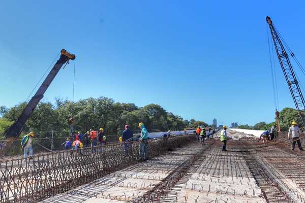 El viaducto más largo del Corredor Vial Botánico avanza sin contratiempos | .::Agencia IP::.