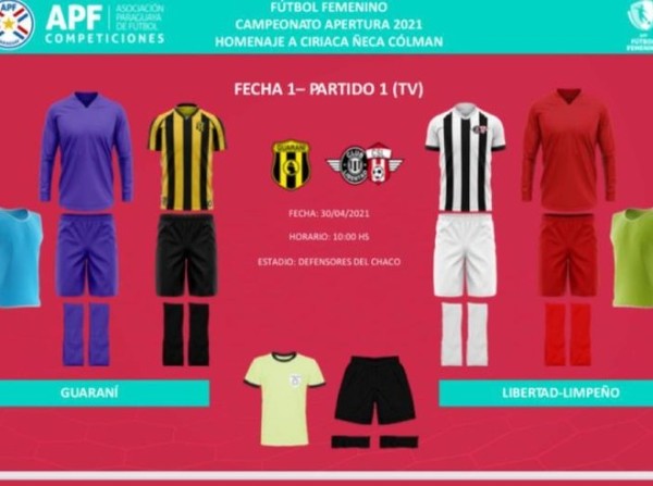 Los colores de la primera fecha del Fútbol Femenino - APF
