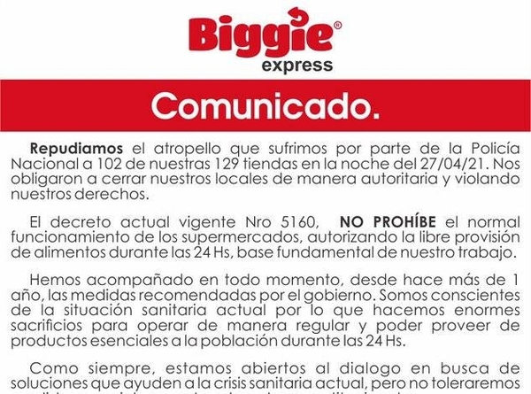 Diario HOY | Giuliano Caligaris, director de Biggie Express, sobre los controles policiales en sus locales