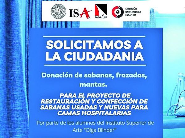 Colecta de sábanas, frazadas y mantas para tres hospitales