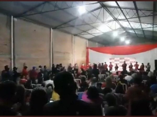 Irresponsable mitin político al ritmo de la polca colorada en Alberdi