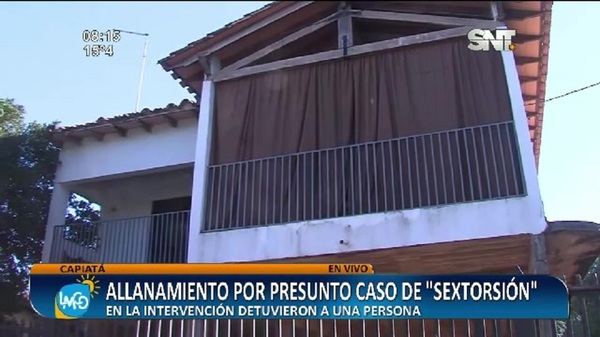 Allanamiento por presunto caso de "Sextorsión" - SNT