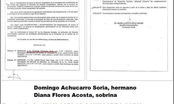 Bittinger prioriza negociados con sindicalistas camanduleros de Tesãi