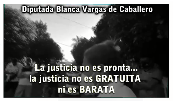 Blanca Vargas de Caballero evidencia que compra a la justicia