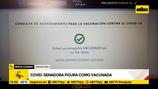 Senadora Mirta Gusinky niega haber recibido vacuna anticovid - A la gran 730 - ABC Color