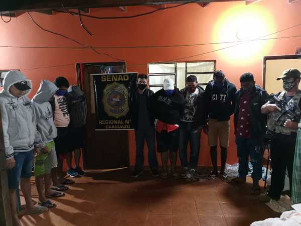 Caaguazú: Agente fiscal interviene foco de narcomenudeo, varios detenidos, entre ellos ciudadanos brasileños