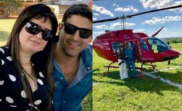 La prófuga Dalia López reaparece en festejo con su helicóptero | OnLivePy