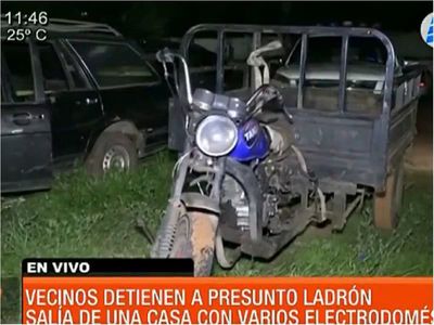 Vecinos atraparon a supuesto ladrón en Villa Elisa