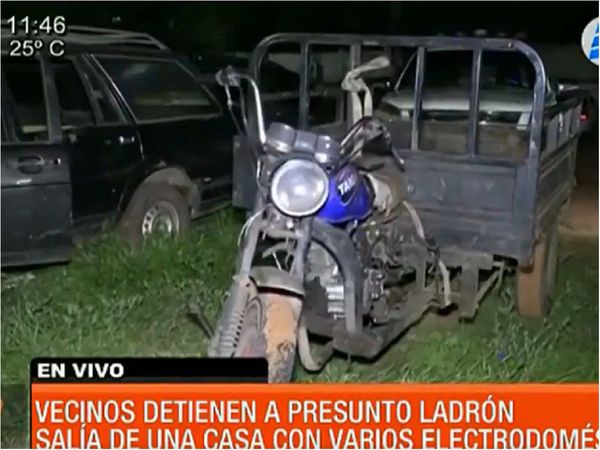 Vecinos atraparon a supuesto ladrón en Villa Elisa