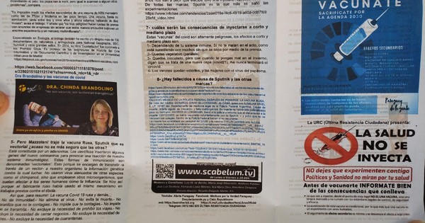 La Nación / “Antivacunas” entregan folletos y piden no inmunizarse contra el COVID-19