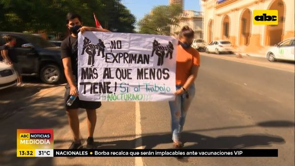 Lomiteros y bodegueros protestaron en contra de las restricciones  - ABC Noticias - ABC Color