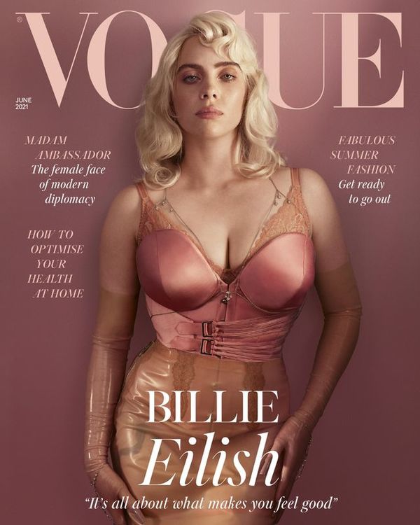 Billie Eilish en una histórica portada para la British Vogue