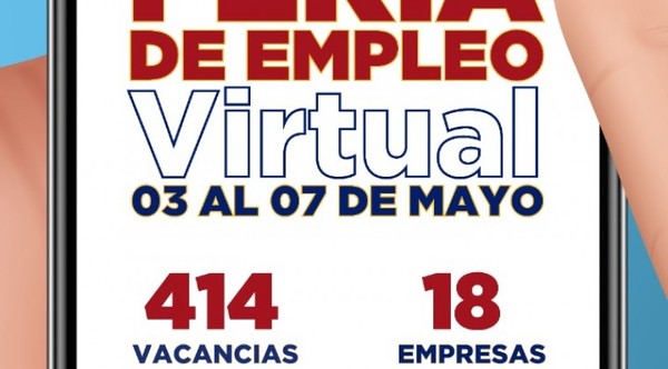 Feria virtual de empleo ofrece más de 400 puestos laborales por semana del trabajador