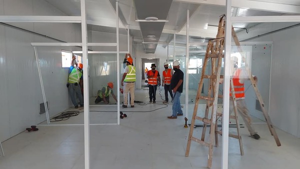 Avanza la construcción del pabellón de contingencia UTI en Caazapá - Noticiero Paraguay