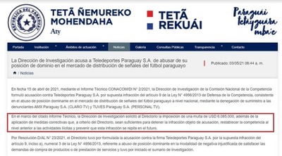 Guerra por el negocio del fútbol: piden multa para repartir la "torta" de clientes - ADN Digital