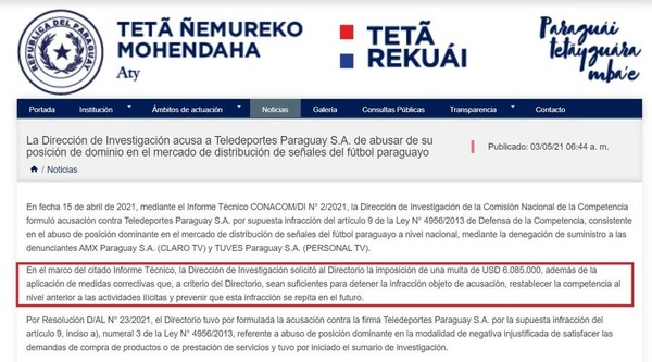 Guerra por el negocio del fútbol: piden multa para repartir la "torta" de clientes - ADN Digital