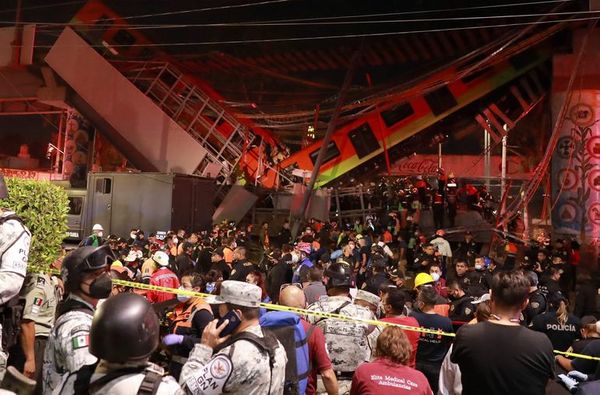 15 muertos y 70 heridos al hundirse una vía elevada metro en Ciudad de México - Mundo - ABC Color