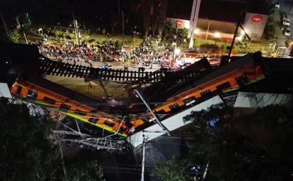 23 muertos y 65 hospitalizados al desplomarse un metro en México