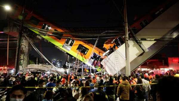 Momento exacto en que se derrumbó un tramo del Metro de la Ciudad de México - Megacadena — Últimas Noticias de Paraguay