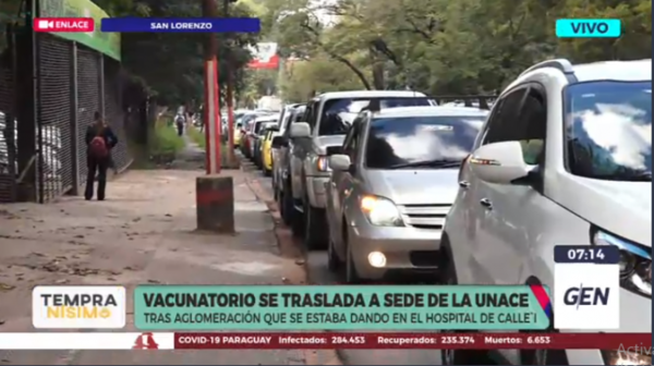 Diario HOY | Vacunatorio de Calle’i se traslada a la sede de Unace
