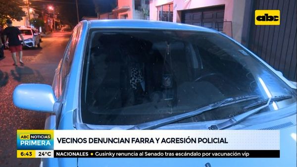 Vecinos denuncian farra y agresión policial - ABC Noticias - ABC Color