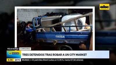 Tres detenidos tras robar un local de City Market - ABC Noticias - ABC Color