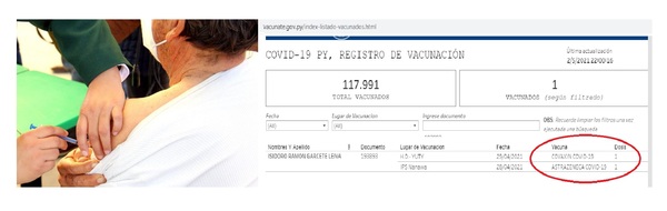 Otra del 'Vacunate': Recibió solo primera dosis, pero en registro de Salud figura con doble vacuna