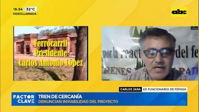 Exfuncionarios del Ferrocarril denuncian inviabilidad del proyecto de tren de cercanías - Factor Clave - ABC Color