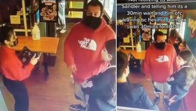 ¡No lo reconoció! La reacción de Adam Sandler al video viral de una mesera