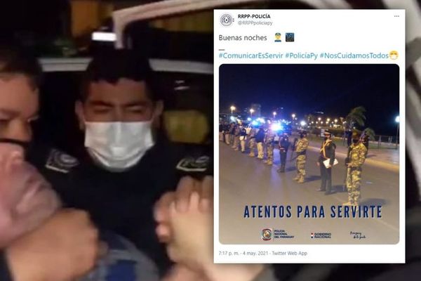 “Atentos para servirte”, afirma Policía y la paliza les cae a ellos en redes - Nacionales - ABC Color