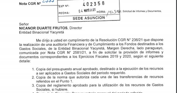 La Nación / La Contraloría pide informes a las binacionales