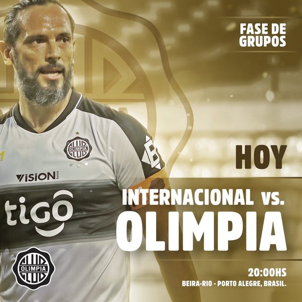 Olimpia visita al Internacional luego de 32 años en el Beira Río de Porto Alegre buscando los tres puntos