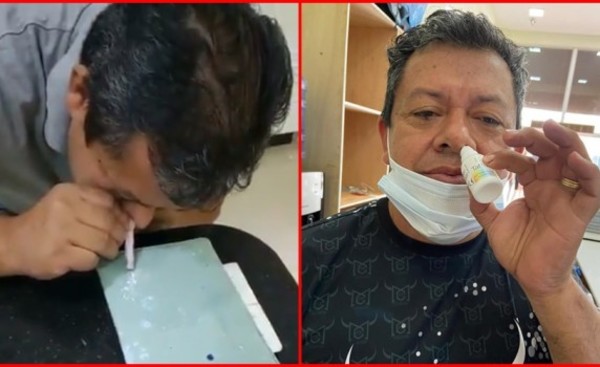 Viralizan vídeo de Vicente Prieto “inhalando medicamento”