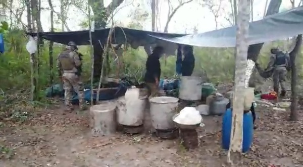 Detectan laboratorio de procesamiento de drogas en el Parque Nacional Paso Bravo | Ñanduti