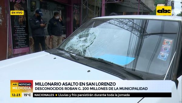Millonario asalto a móvil de la Municipalidad de San Lorenzo - ABC Noticias - ABC Color