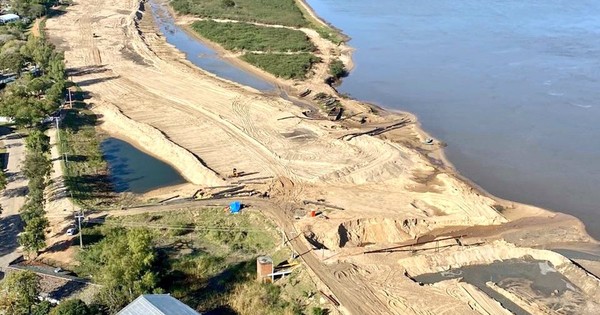 La Nación / Obras de la defensa costera de Pilar avanzan en varios frentes