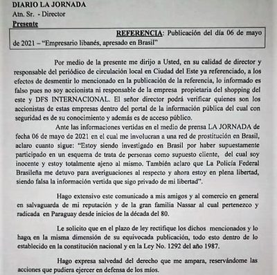 LIBANÉS CONFIRMA QUE ES INVESTIGADO EN BRASIL POR PROSTITUCIÓN Y NIEGA SER DUEÑO DE SHOPPINGS