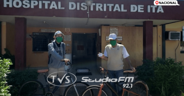 ADULTO MAYOR PEDALEÓ HASTA EL HOSPITAL PARA RECIBIR LA DOSIS ANTICOVID