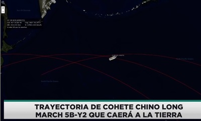 Donde seguir la trayectoria del cohete chino » San Lorenzo PY