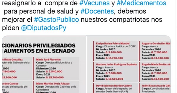 La Nación / Pedirán redestinar a Salud fondos de aumentos en Senado